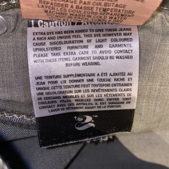 Second  Yoga Olive green straight legs stretchy jeans Sz 28 - Picture 7 of 16